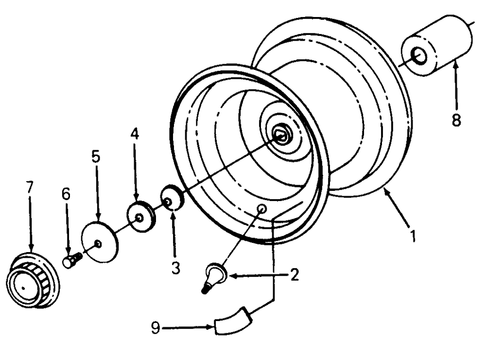 Rear Wheel Diagram and Parts List for 1105 0350039U-135292100-135292399-136292100 Cub Cadet Lawn Tractor